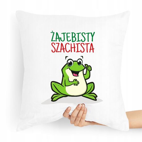 Poduszka Dla Szachisty Żajebisty Szachista Z Nadrukiem Ze Zdjęciem na Arena.pl