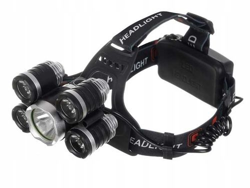 Latarka czołowa 5 x LED T6 CREE na Arena.pl