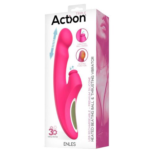 wibrator dla kobiet z funkcją grzania, ruchem góra-dół. silikonowy. enles na Arena.pl