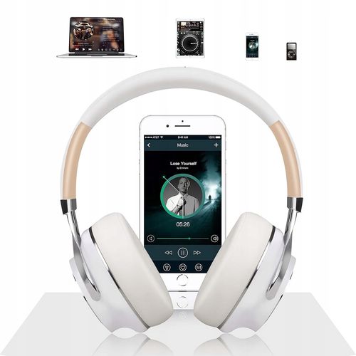 Słuchawki Bezprzewodowe Nauszne Anc 65H Feegar Alphabeat Białe Bluetooth5.4 na Arena.pl