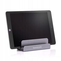 Regulowany Podwójny Stojak Uchwyt na Laptopa Tablet na stół biurko srebrny