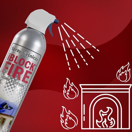 SPRAY GAŚNICZY DO DOMU iBlockFIRE Home Edition BIO SKUTECZNA DLA: A B C F E na Arena.pl