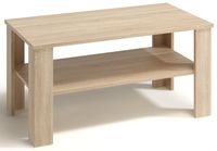 Stolik kawowy ława z półką DĄB SONOMA 100x55 cm | Nowoczesny do salonu