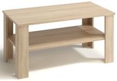 Stolik kawowy ława z półką DĄB SONOMA 100x55 cm | Nowoczesny do salonu