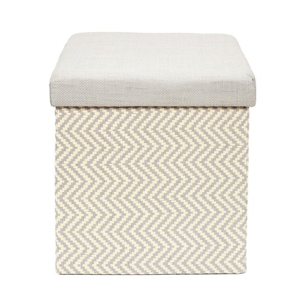 Pufa Intesi Vels Boho szaro beżowa zdjęcie 3