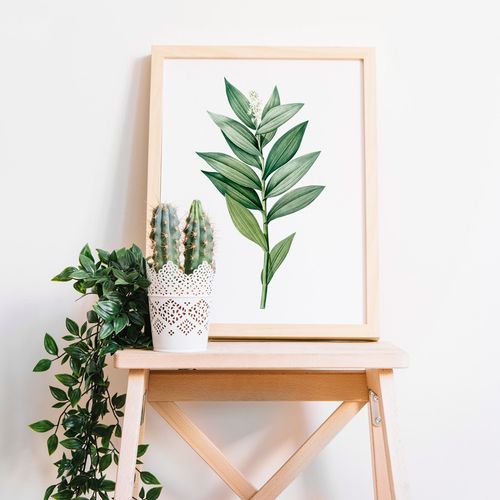 Plakat zielona gałązka 21x29,7 cm A4 na Arena.pl