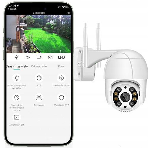 Kamera obrotowa zewnętrzna 4K UHD 8MP WIFI ICSEE na Arena.pl