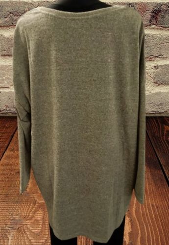 BLUZKA tunika asymetryczna BELOVED 3XL sweter oversize odcień zieleni na Arena.pl