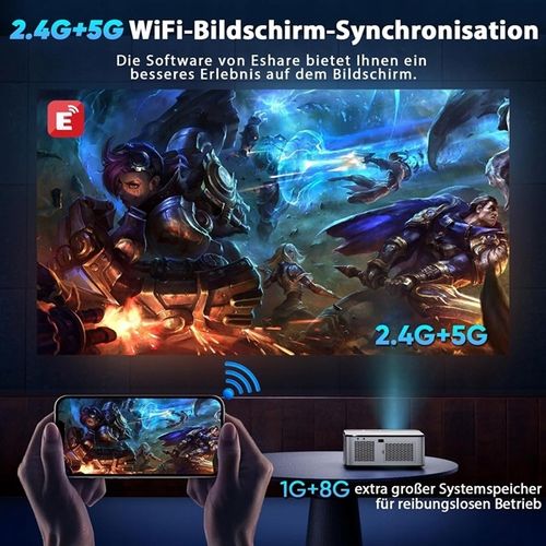 Projektor Rzutnik LED Android Smart TV Full HD 1080p 5G WiFi XIWBSY T07 (N) na Arena.pl