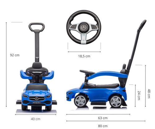 Milly Mally Pojazd z rączką MERCEDES C-Class Blue na Arena.pl