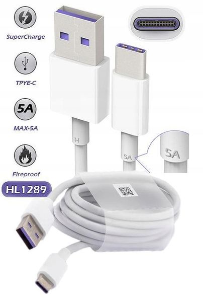 Oryginalny kabel Huawei AP71 4072007 USB-C 1M Biały zdjęcie 16