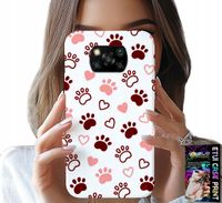 ETUI DO XIAOMI POCO X3 - PSIE ŁAPKI NA BIAŁYM TLE, PIES, KOT, MIŚ