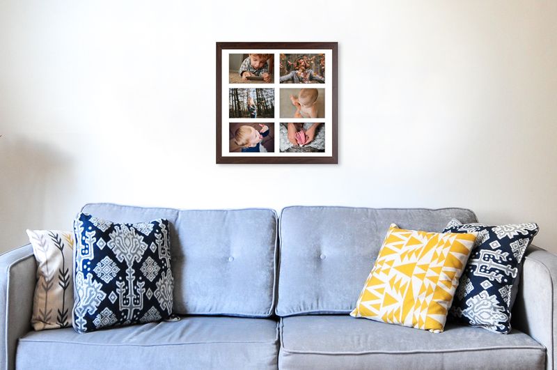 Ramka na 6 zdjęć Hekla 40x40x6 MDF galeria brązowy 1szt. zdjęcie 4