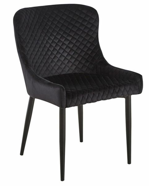 Krzesło Luna velvet czarne zdjęcie 1