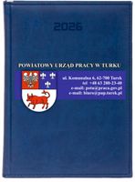 KALENDARZ A4 2026 DZIENNY terminarz z nadrukiem UV DLA URZĘDU PRACY