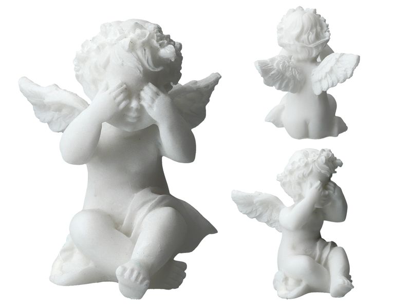 Zestaw 3 aniołków - alabaster grecki zdjęcie 4