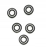 Guziki biało-czarne wzorek 12,5 mm 2 otw. 10 szt