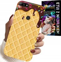 ETUI DO HUAWEI Y7 2018 - Z MOTYWEM WAFLA Z POLEWĄ CZEKOLADOWĄ