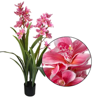 Storczyk sztuczny Cymbidium w doniczce 105 cm różowe