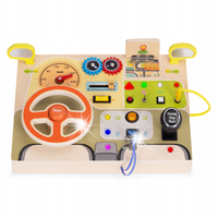 Drewniana tablica manipulacyjna LED sensoryczna dla dzieci panel edukacyjny