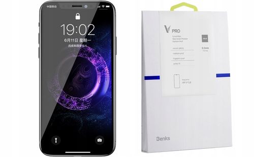 SZKŁO PRZEDNI PANEL IPHONE XS MAX BENKS V-PRO 3D na Arena.pl