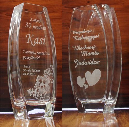 Wazon na kwiaty w pudełku z grawerem Prezent Dzień nauczyciela, na Arena.pl