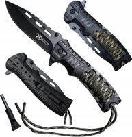 NÓŻ EXTREMEWEAR SKŁADANY WOJSKOWY KRZESIWO LINKA PARACORD GWIZDEK