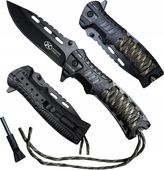 NÓŻ EXTREMEWEAR SKŁADANY WOJSKOWY KRZESIWO LINKA PARACORD GWIZDEK