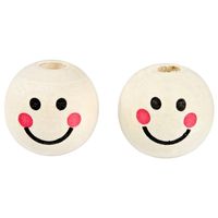 Drewniane koraliki BUZIA buźka rumień 18mm 10szt