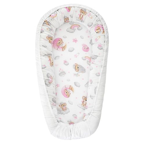 KOKON DLA NIEMOWLĄT BAWEŁNIANY ZESTAW 4 ELEMNTY ŚPIĄCY MIŚ na Arena.pl