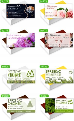 Wizytówki firmowe reklamowe 100szt różne wzory duży wybór FIRMA SPRZĄTAJĄCA na Arena.pl