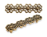 UCHWYT DO MEBLI RABESCO 15308Z1280B.09 Rozstaw w mm - 128, Kolor pokrycia - Stary mosiądz