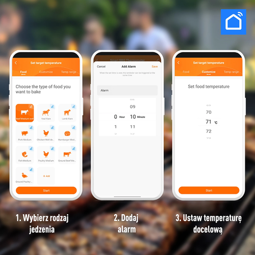 Termometr kuchenny z Bluetooth, 2 sondy na Arena.pl