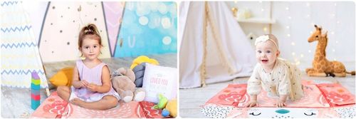 MATA EDUKACYJNA INTERAKTYWNA DLA NIEMOWLĄT DWUSTRONNA DUŻA XXL 5w1 NUKIDO na Arena.pl