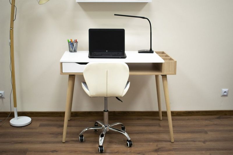 Krzesło obrotowe AVOLA - szaro-białe zdjęcie 10