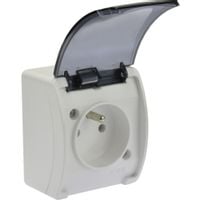 Koala gniazdo pojededyńcze P+Z natynkowe białe z klapką 161-51