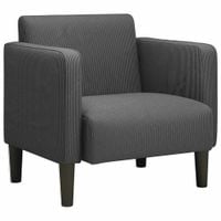 Sofa Fotel z Podłokietnikami Ciemnoszary 54 cm Tkanina Corduroy