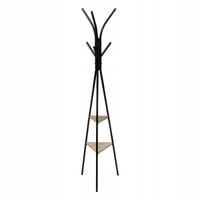Metalowy Wieszak Stojak na Ubrania Kurtki z Półką do Przedpokoju 175cm Loft