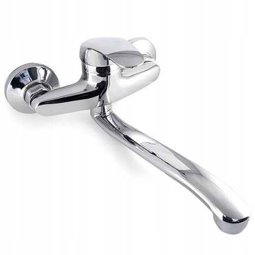 BATERIA ŁAZIENKOWA UMYWALKOWA KUCHENNA KRAN CHROM DŁUGA RUCHOMA WYLEWKA na Arena.pl