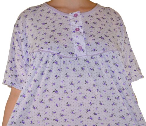 Klasyczna koszula nocna nocna duży rozmiar czysta bawełna jakość size ++ Kolor: fioletowy na Arena.pl