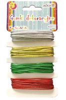 gumki dekoracyjne na blistrze 2mm x 2m sr, zł, zi, cz | gum-6434