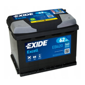 Akumulator Exide Excell 62Ah 540A EN EB620 PRAWY PLUS