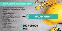 BANER OCZKOWANY reklamowy 100x50 cm DUŻO WZORÓW USŁUGI REMONTOWE WYBÓR