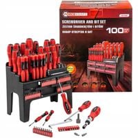 ZESTAW ŚRUBOKRĘTÓW WKRĘTAKI BITY KLUCZE NASADKI IMBUSY TORX Z MAGNESEM 100e