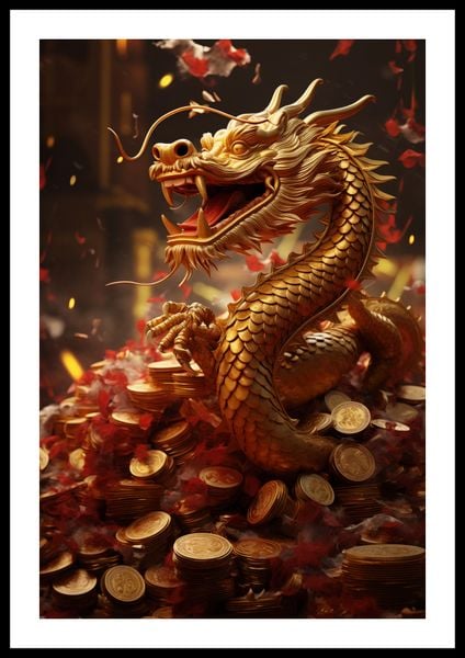 Plakat 40x60cm Smok Bogactwa zdjęcie 3