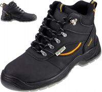 Buty robocze męskie skórzane Trzewiki męskie czarne bez Podnoska Urgent