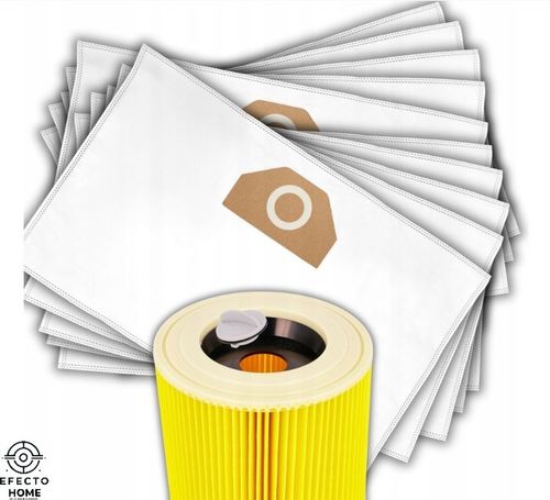 10x Worki do odkurzacza Karcher + Filtr Zamiennik | WD3 WD4 WD5 WD6 na Arena.pl