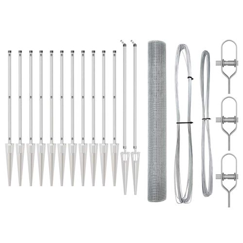 Ogrodzenie z słupkami Srebrny 1.4 x 25 m Stal na Arena.pl