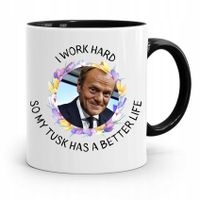 Kubek Czarny Donald Tusk Po Platforma Prezent Z Nadrukiem Ze Zdjęciem