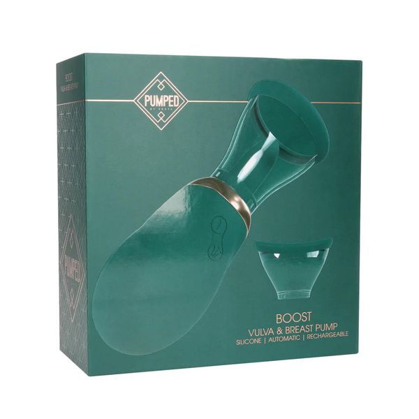 Boost - Rechargeable Vulva And Breast Pump - Forest Green zdjęcie 2